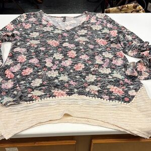 Vanity Pink and Gray Knit Top